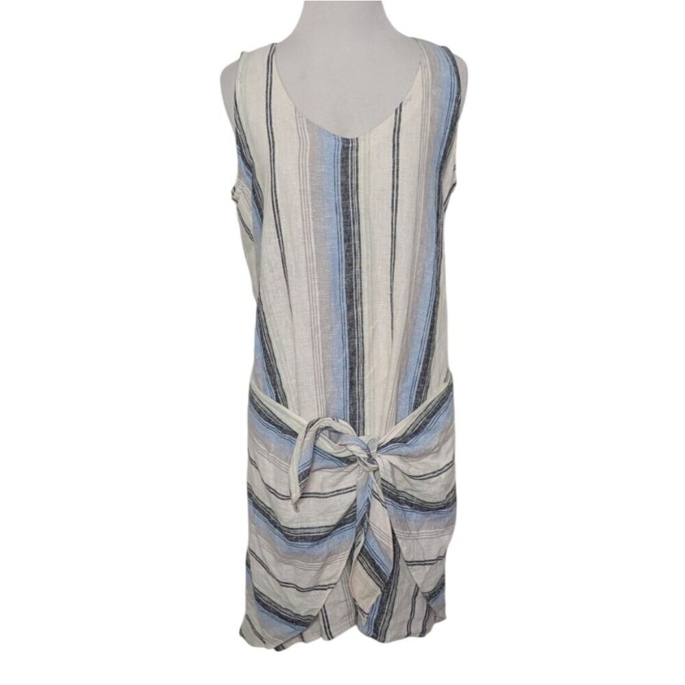Anthropologie Drew Linen Blend Stripe Morgan Dress Womens Size Small Sarong
